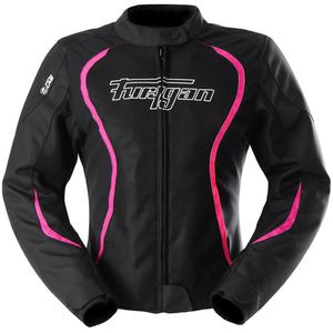 Veste moto femme Furygan Odessa Vented 3 en 1 noir-blanc-rose