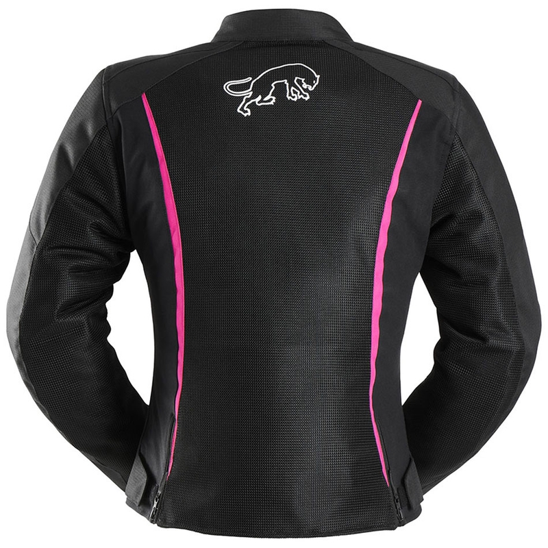 Veste moto femme Furygan Odessa Vented 3 en 1 noir-blanc-rose