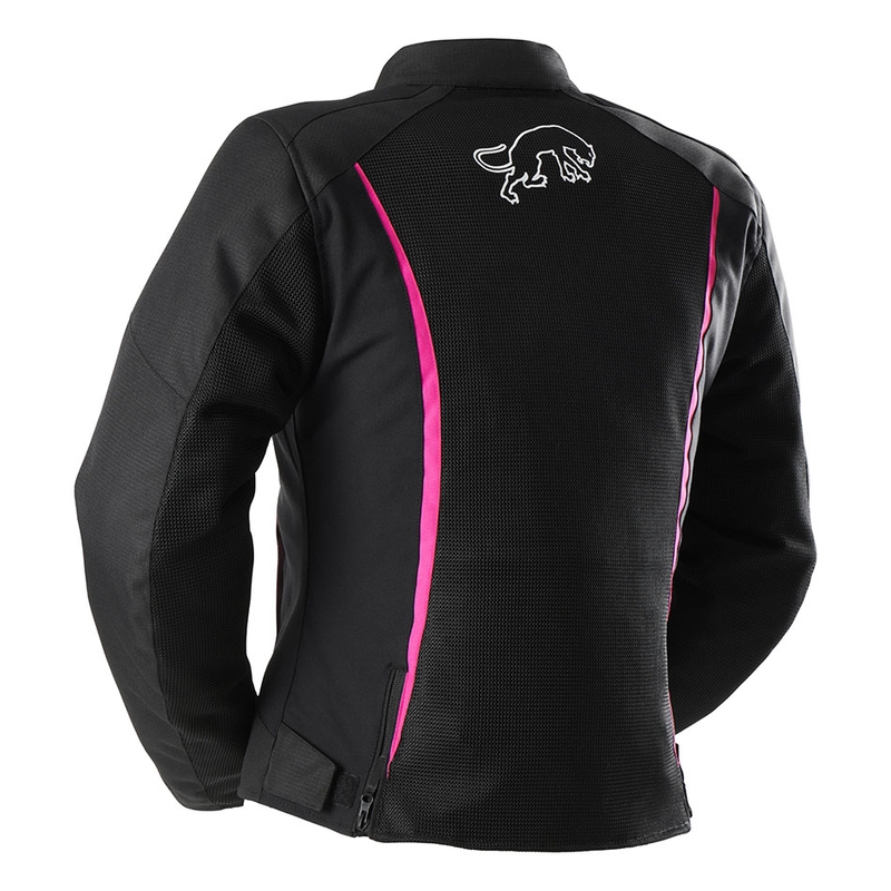 Veste moto femme Furygan Odessa Vented 3 en 1 noir-blanc-rose