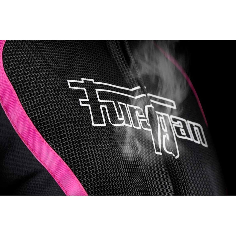 Veste moto femme Furygan Odessa Vented 3 en 1 noir-blanc-rose