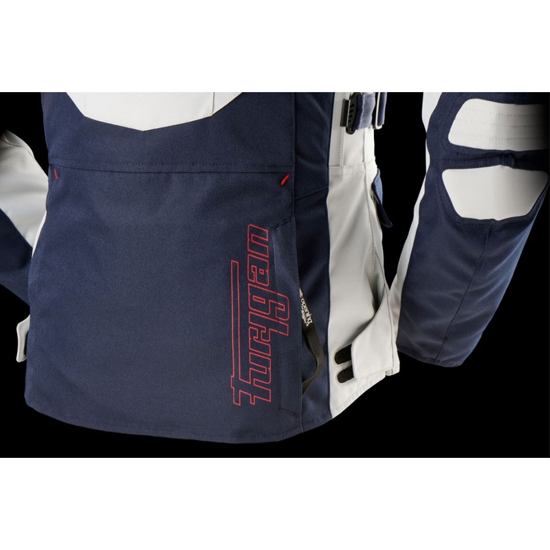 Blouson moto femme Furygan Apalaches Lady Evo bleu-beige-rouge