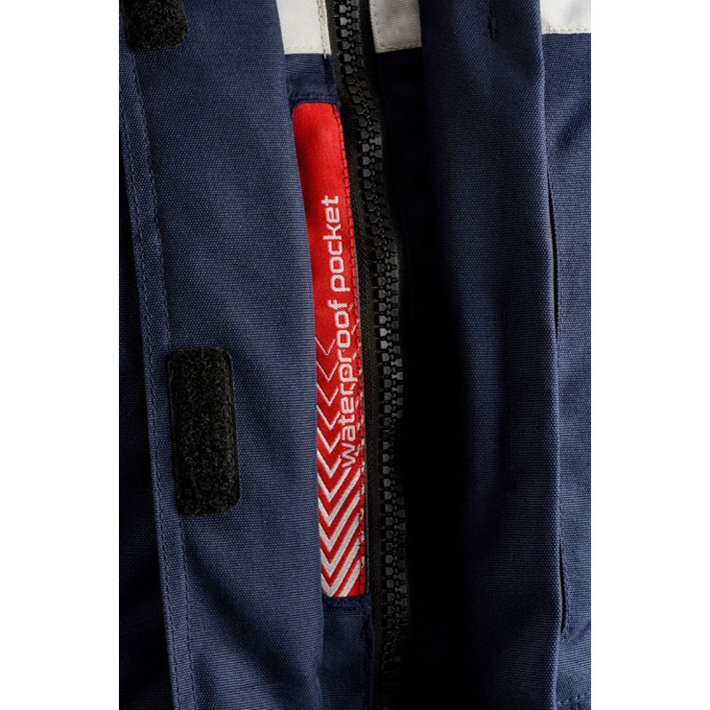 Blouson moto femme Furygan Apalaches Lady Evo bleu-beige-rouge