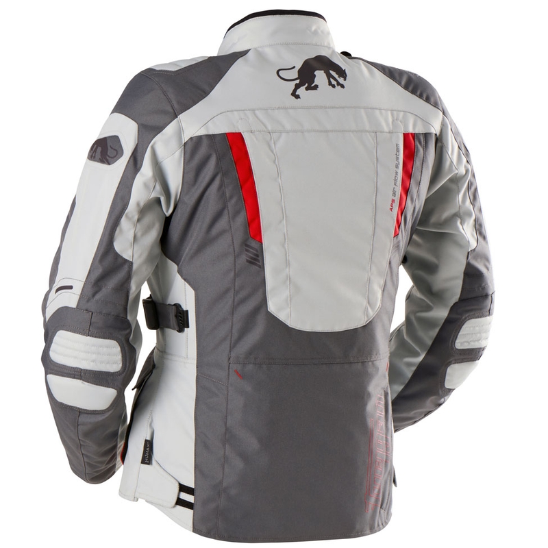 Blouson moto femme Furygan Apalaches Lady Evo gris-beige-rouge