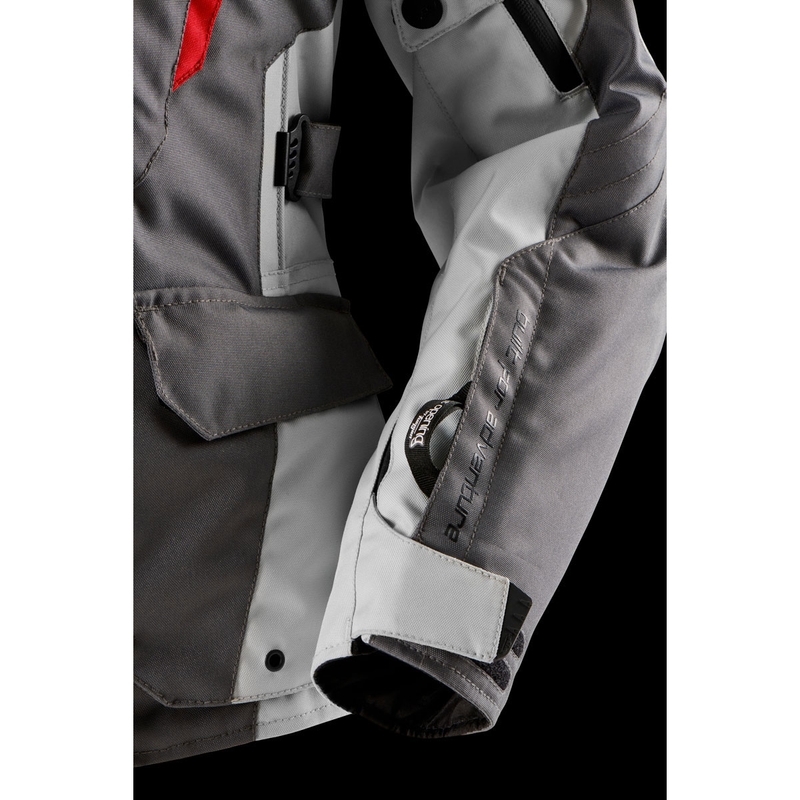Blouson moto femme Furygan Apalaches Lady Evo gris-beige-rouge