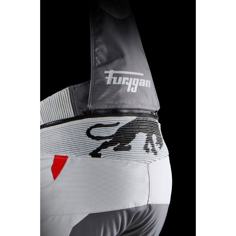 Pantalon moto Furygan Killington gris-beige-rouge