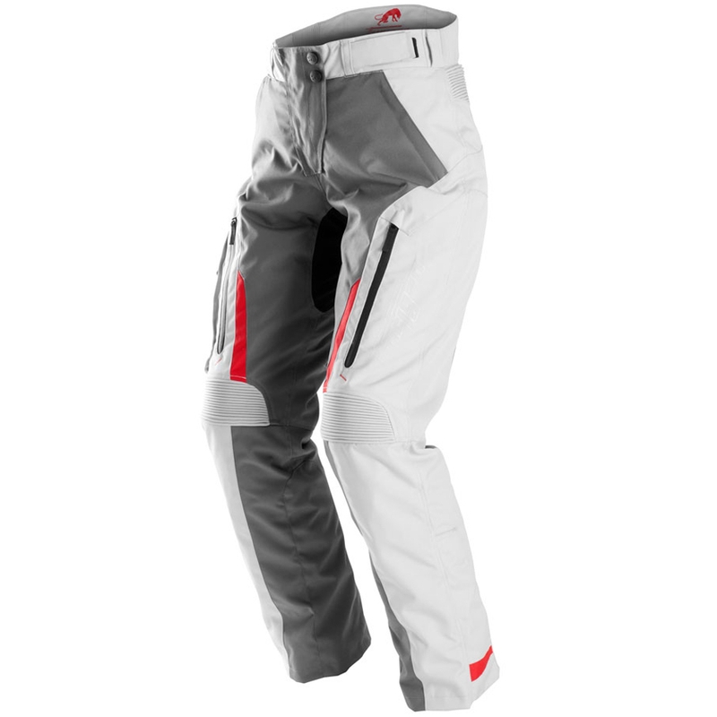 Pantalon moto femme Furygan Killington Lady gris-beige-rouge