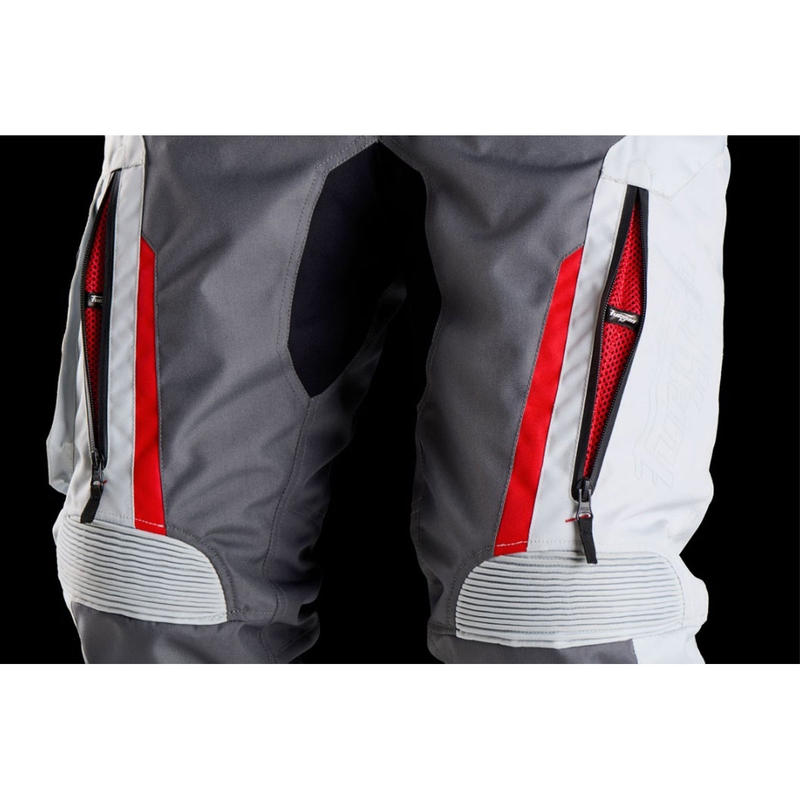 Pantalon moto femme Furygan Killington Lady gris-beige-rouge