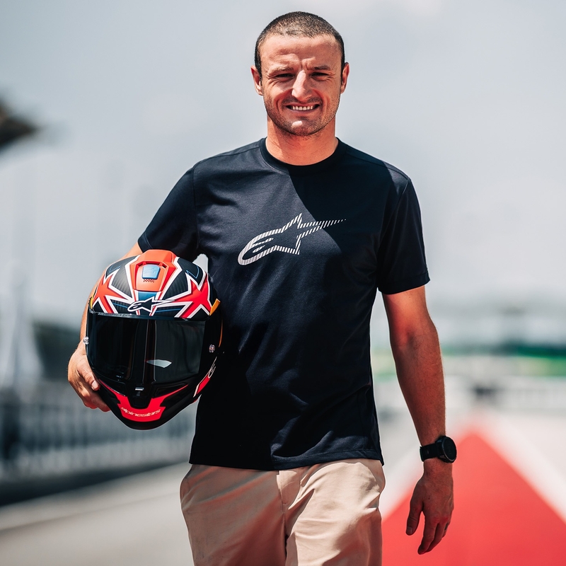 Casque moto intégral Alpinestars Supertech R10 édition limitée Jack Miller carbone mat rouge-bleu-jaune-blanc