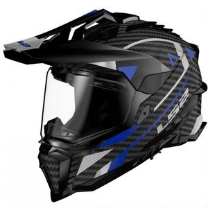 Casque moto enduro LS2 MX701 C Explorer Adventure bleu