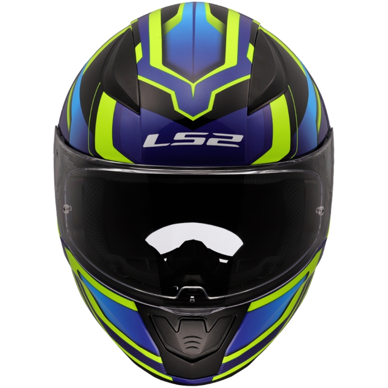 Casque moto intégral LS2 FF353 Rapid II Flitz jaune fluo-bleu