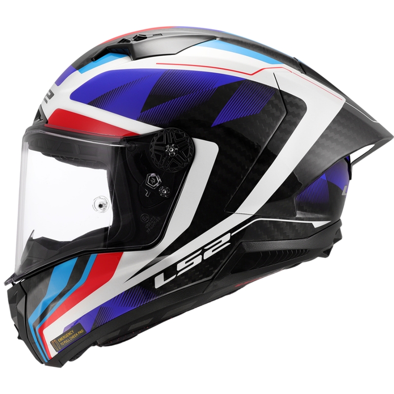 Casque moto intégral LS2 FF805 Thunder C GP Aero Raute bleu-rouge