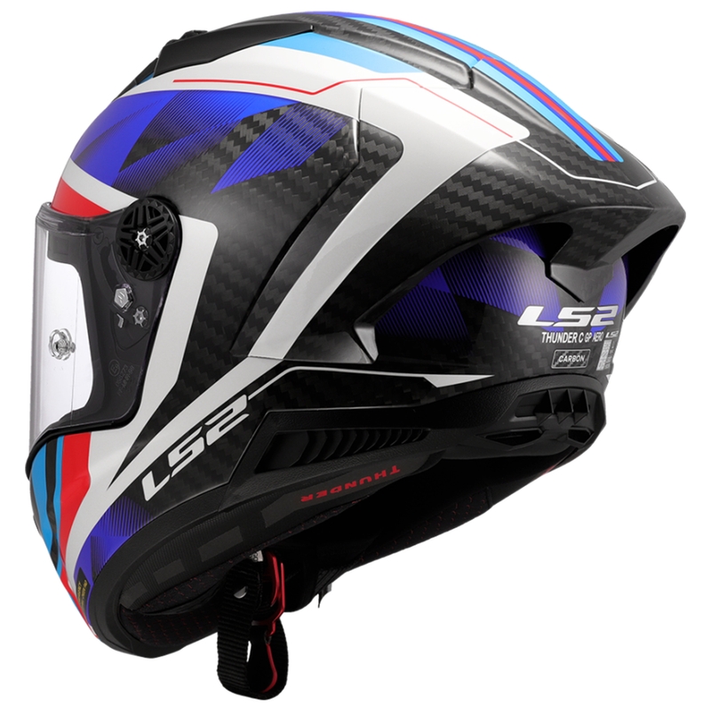 Casque moto intégral LS2 FF805 Thunder C GP Aero Raute bleu-rouge