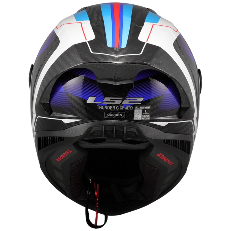 Casque moto intégral LS2 FF805 Thunder C GP Aero Raute bleu-rouge