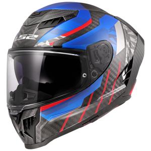 Casque moto intégral LS2 FF807 Dragon Trax bleu-rouge