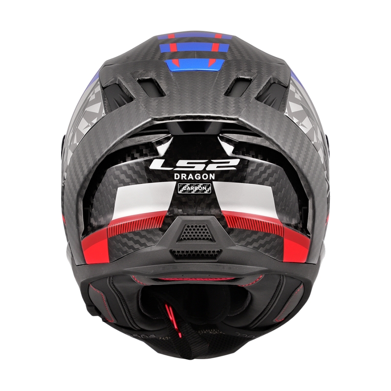 Casque moto intégral LS2 FF807 Dragon Trax bleu-rouge