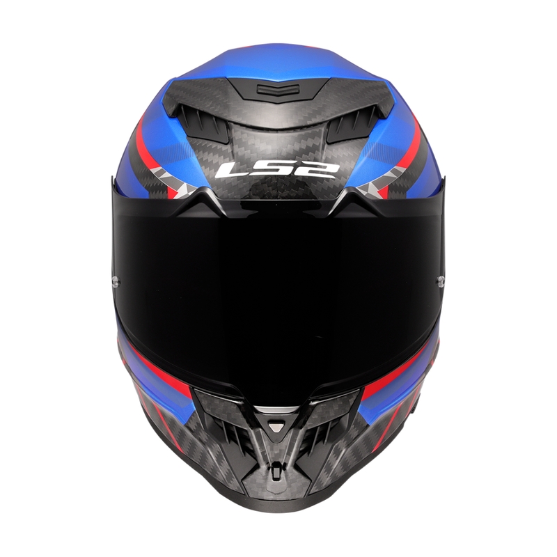Casque moto intégral LS2 FF807 Dragon Trax bleu-rouge