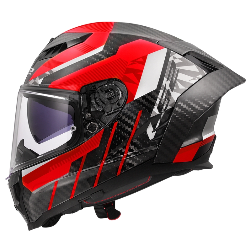 Casque moto intégral LS2 FF807 Dragon Trax rouge