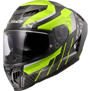 Casque moto intégral LS2 FF807 Dragon Trax jaune fluo