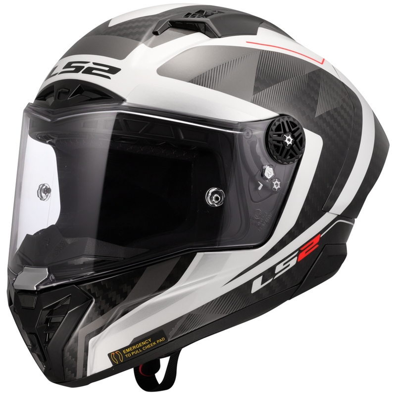 Casque moto intégral LS2 FF805 Thunder C GP Aero Raute blanc-gris