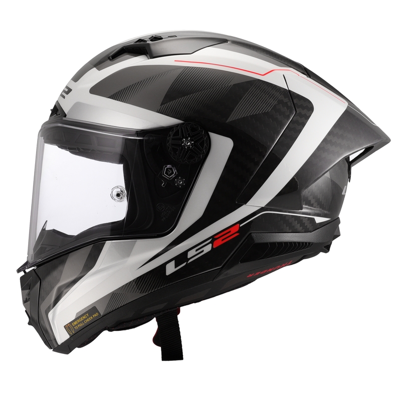 Casque moto intégral LS2 FF805 Thunder C GP Aero Raute blanc-gris