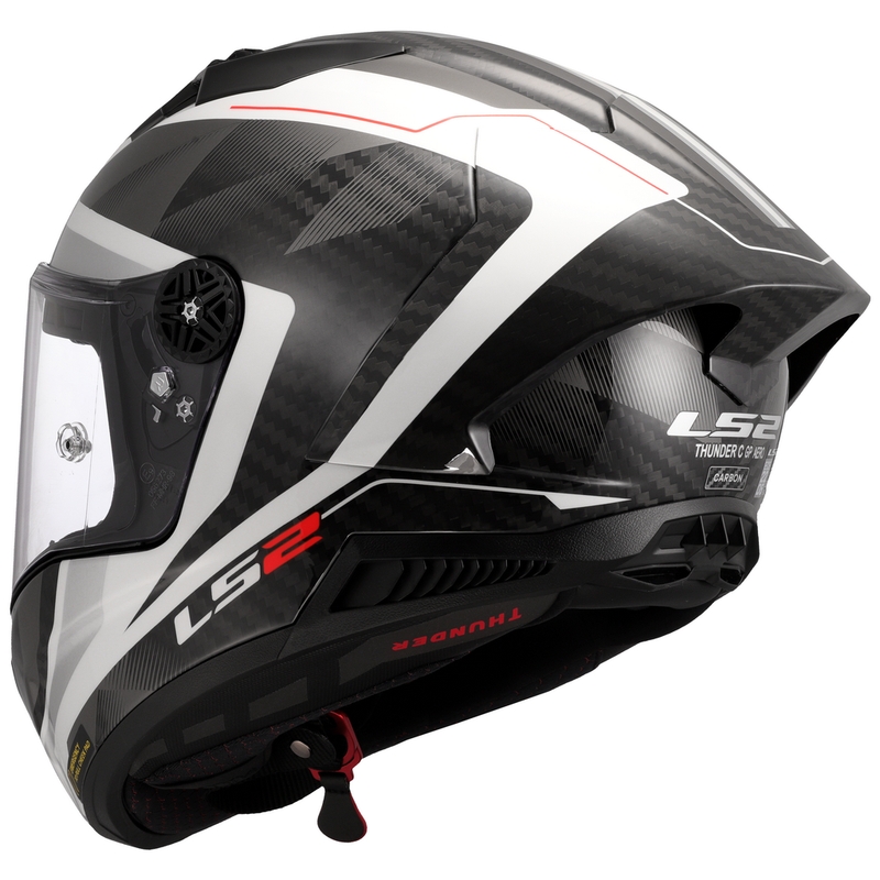 Casque moto intégral LS2 FF805 Thunder C GP Aero Raute blanc-gris