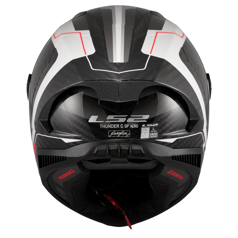 Casque moto intégral LS2 FF805 Thunder C GP Aero Raute blanc-gris