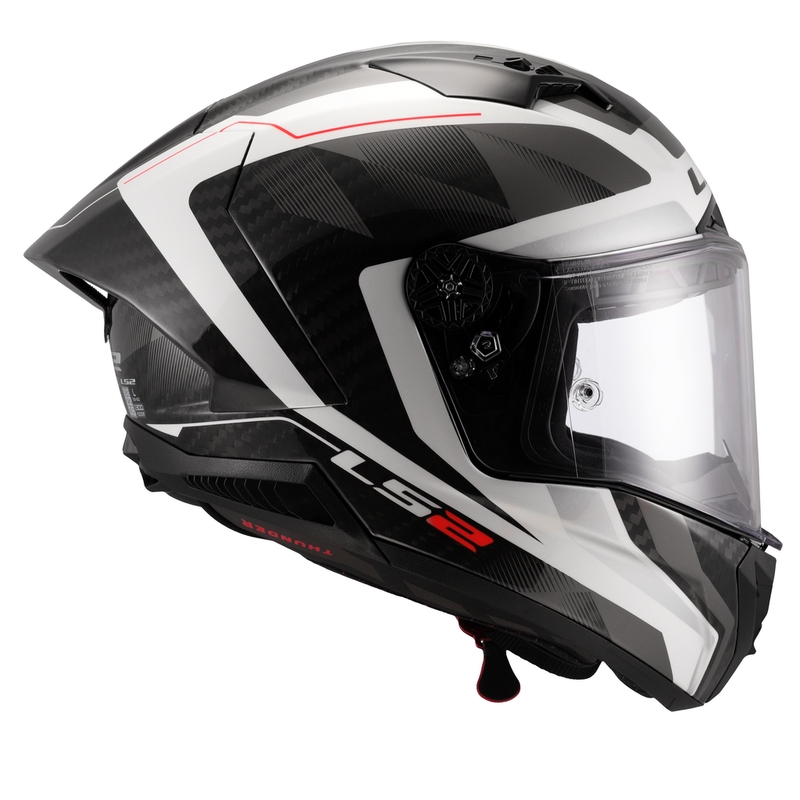 Casque moto intégral LS2 FF805 Thunder C GP Aero Raute blanc-gris