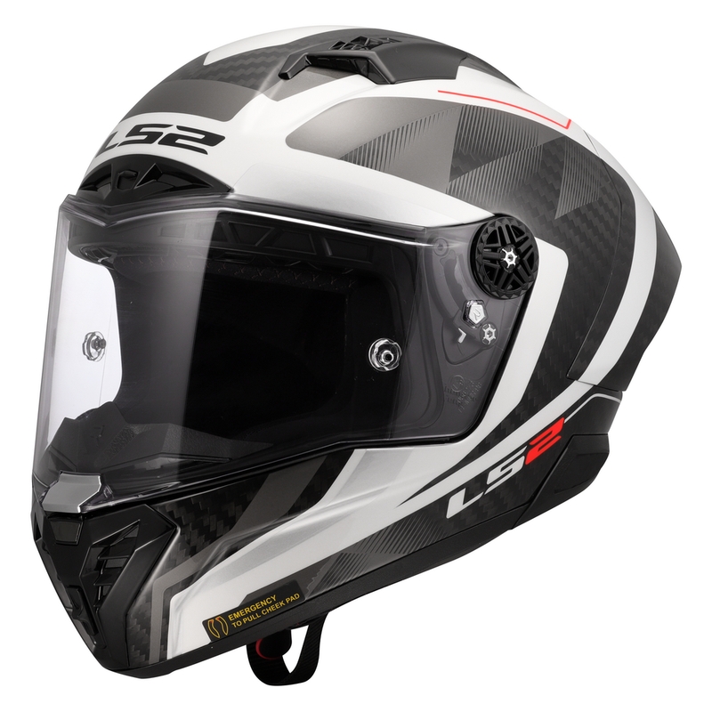 Casque moto intégral LS2 FF805 Thunder C GP Aero Raute blanc-gris