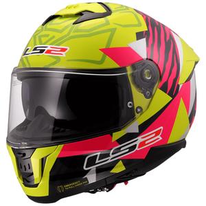 Casque moto intégral LS2 FF808 Stream II Tiger jaune fluo-rose