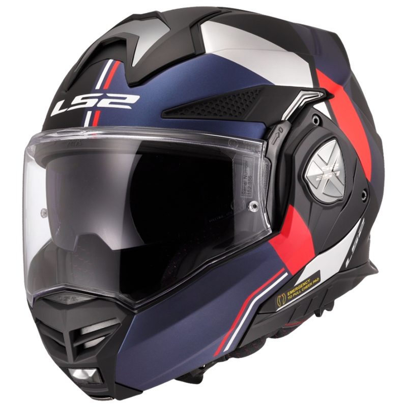 Casque moto modulable LS2 FF901 Advant X Ultra bleu-rouge