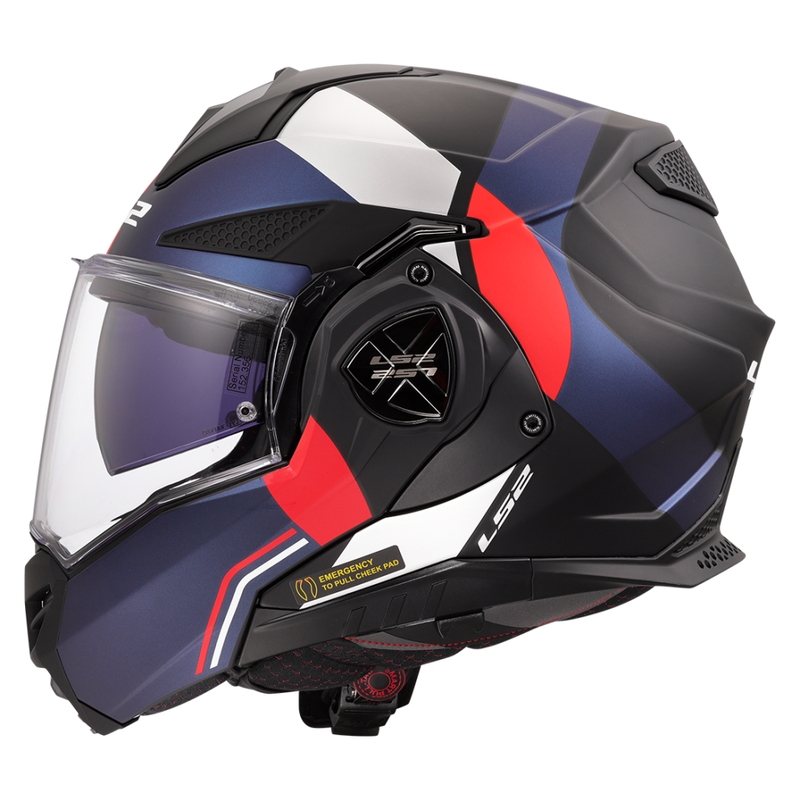 Casque moto modulable LS2 FF901 Advant X Ultra bleu-rouge