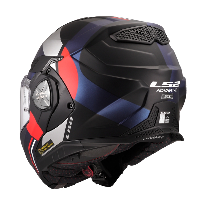 Casque moto modulable LS2 FF901 Advant X Ultra bleu-rouge