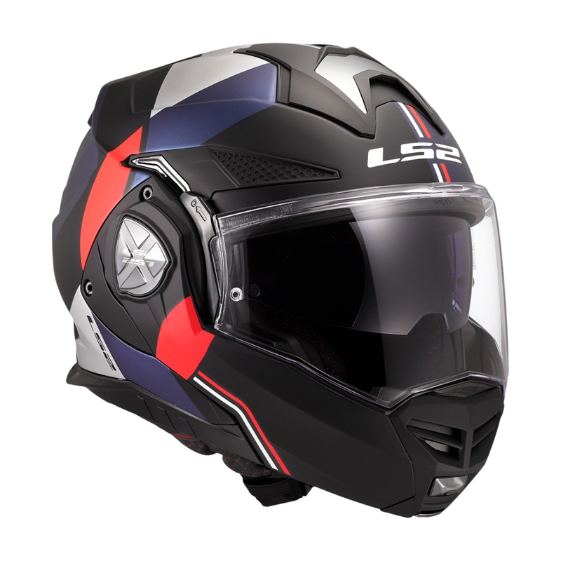 Casque moto modulable LS2 FF901 Advant X Ultra bleu-rouge