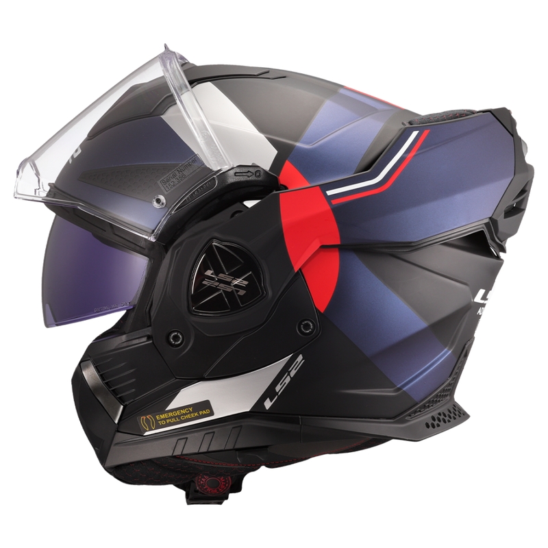 Casque moto modulable LS2 FF901 Advant X Ultra bleu-rouge