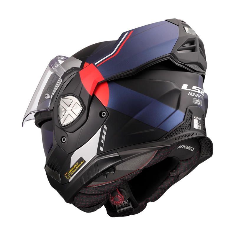 Casque moto modulable LS2 FF901 Advant X Ultra bleu-rouge