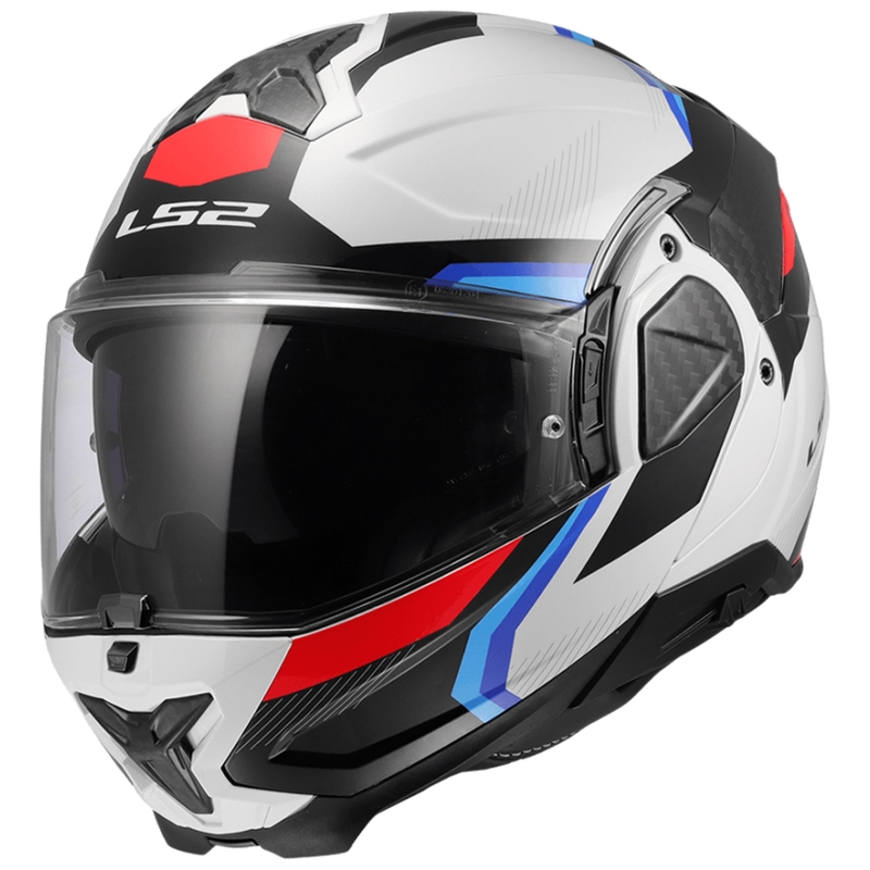 Casque moto modulable LS2 FF910 Advant II Triple blanc-bleu-rouge