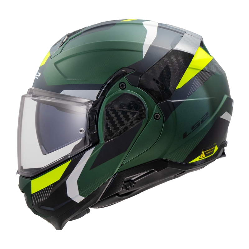 Casque moto modulable LS2 FF910 Advant II Triple vert olive