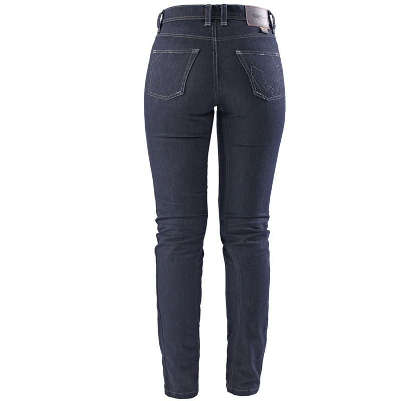 Jean moto femme Furygan Nikita X Kevlar® coupe mom, bleu foncé