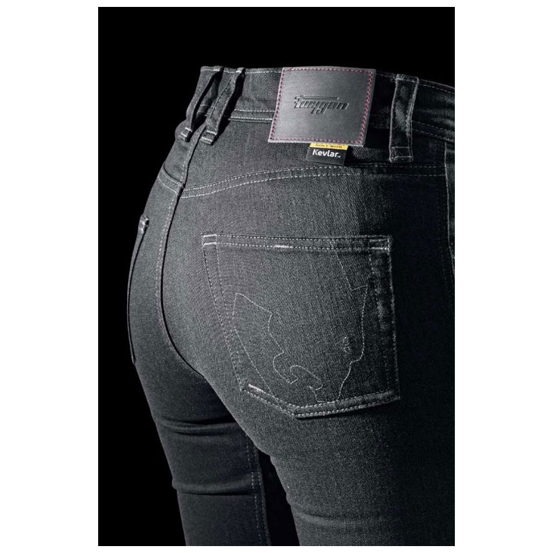 Jean moto femme Furygan Nikita X Kevlar® Mom Fit gris foncé