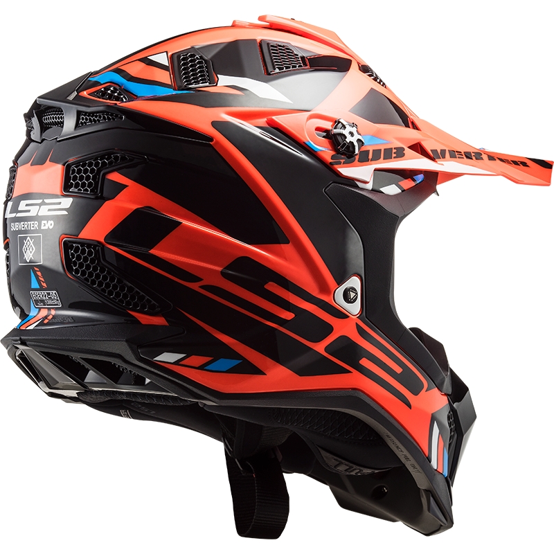 Casque motocross LS2 MX700 Subverter Stomp orange-noir