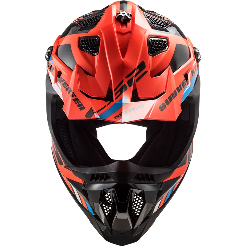Casque motocross LS2 MX700 Subverter Stomp orange-noir