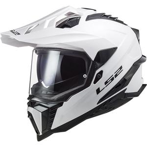 Casque moto enduro LS2 MX701 C Explorer Solid blanc