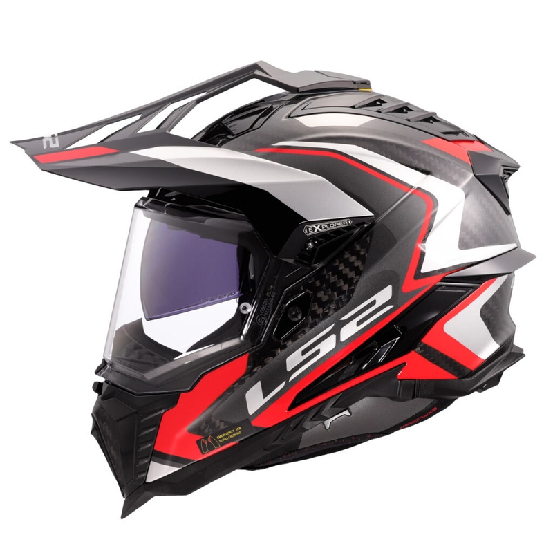 Casque moto enduro LS2 MX701 Explorer C Frontier II rouge