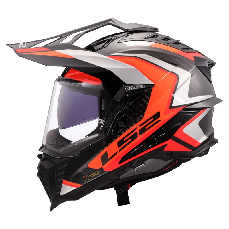 Casque moto enduro LS2 MX701 Explorer C Frontier II orange