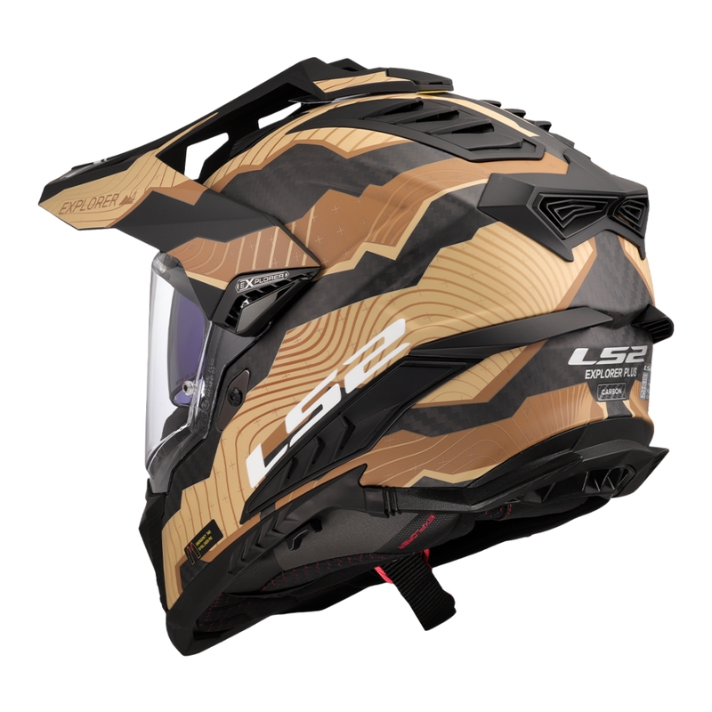 Casque moto enduro LS2 MX701 Explorer C Trick marron-sable