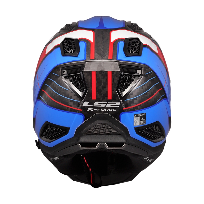Casque motocross LS2 MX703 X-Force Galuo blanc-rouge-bleu