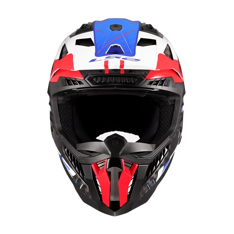 Casque motocross LS2 MX703 X-Force Galuo blanc-rouge-bleu