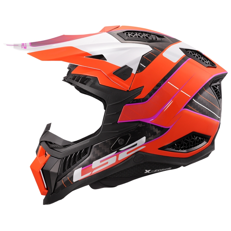 Casque motocross LS2 MX703 X-Force Galuo orange