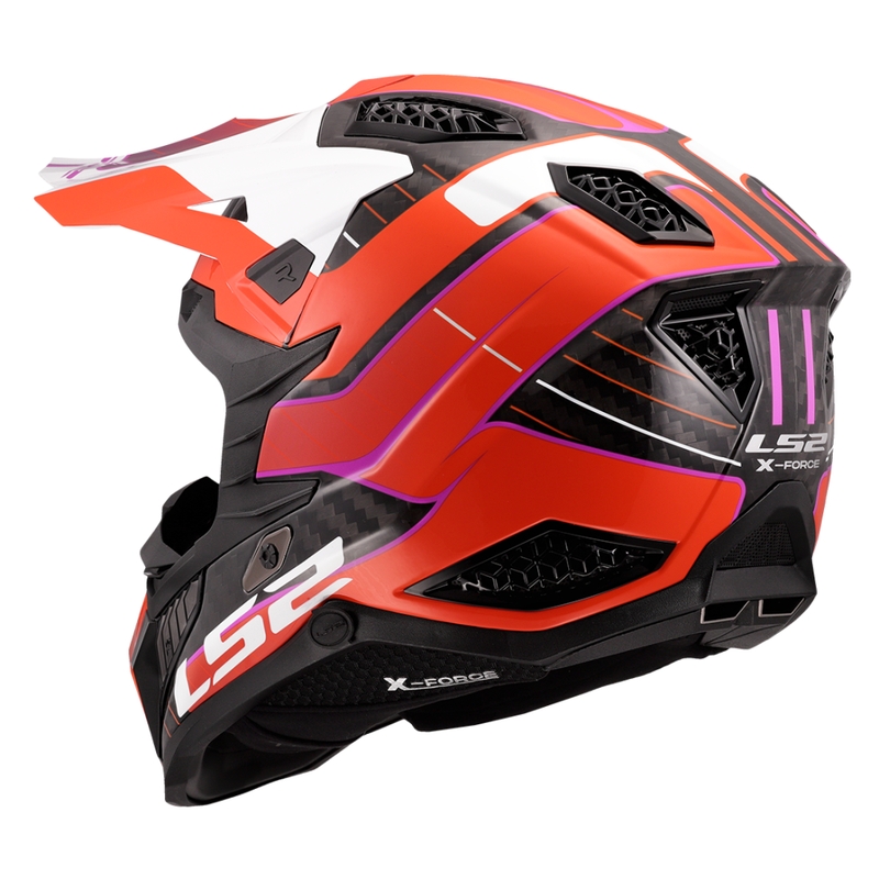 Casque motocross LS2 MX703 X-Force Galuo orange