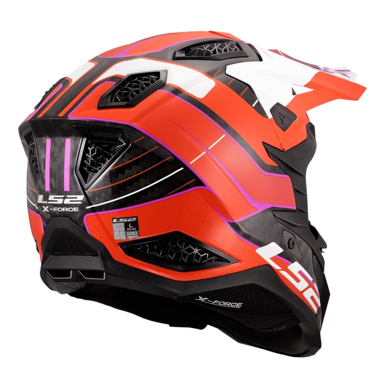 Casque motocross LS2 MX703 X-Force Galuo orange